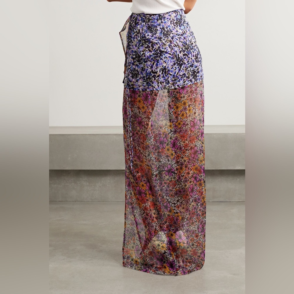 Spring ‘23 Dries Van Noten Silene Floral Wrap Maxi Skirt - Picture 4 of 11